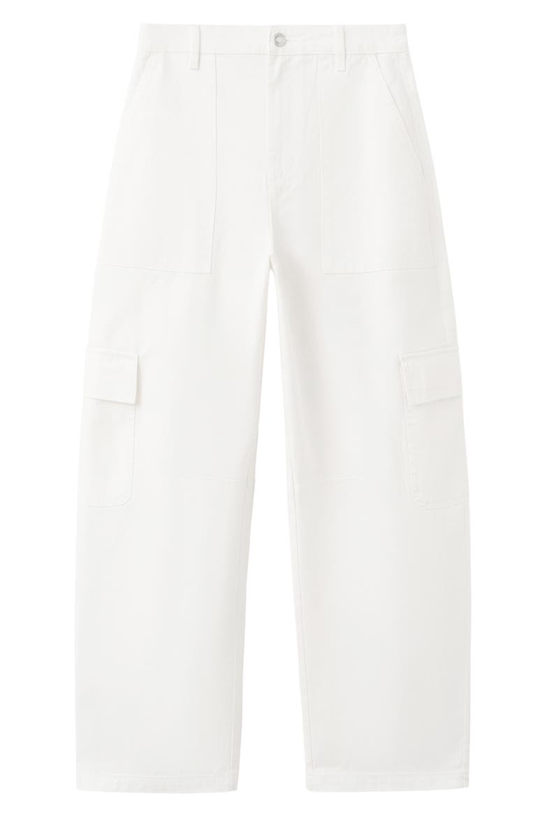 Wide Leg Cargo Jeans, Alternate, color, WHITE