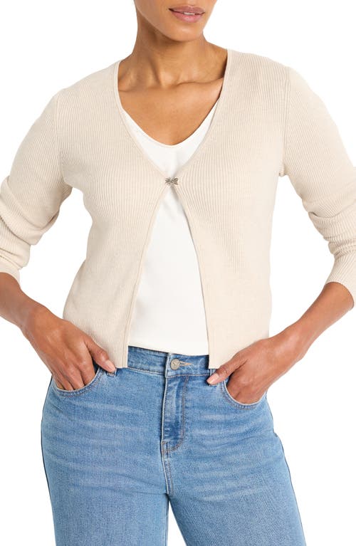 Nic + Zoe Nic+zoe Cool Nights Rib Cardigan In Canvas