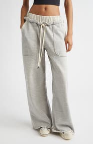R13 Side Insert Wide Leg Cotton Sweatpants