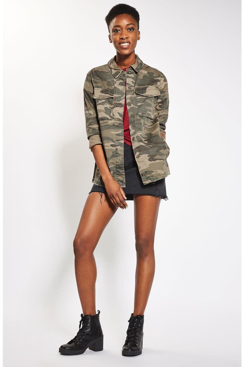 Sampson Camo Shirt Jacket, Alternate, color, OLIVE MULTI