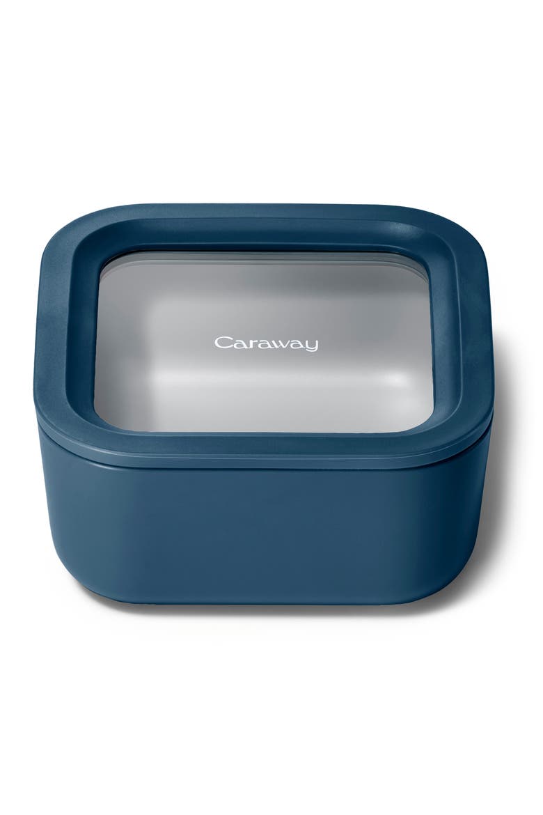 4.4-Cup Glass Food Storage Container, Main, color, NAVY