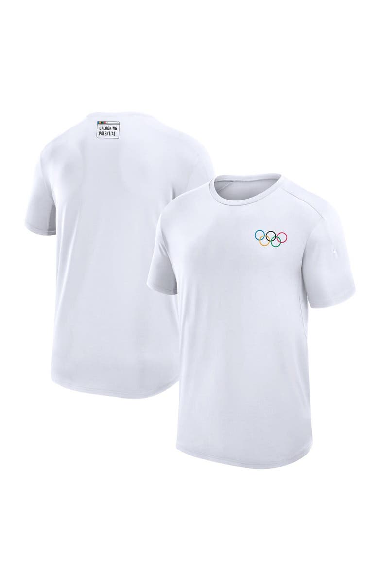 FANATICS Men's Fanatics Branded White Olympic Games Inspired Stack T-Shirt, Main, color, 