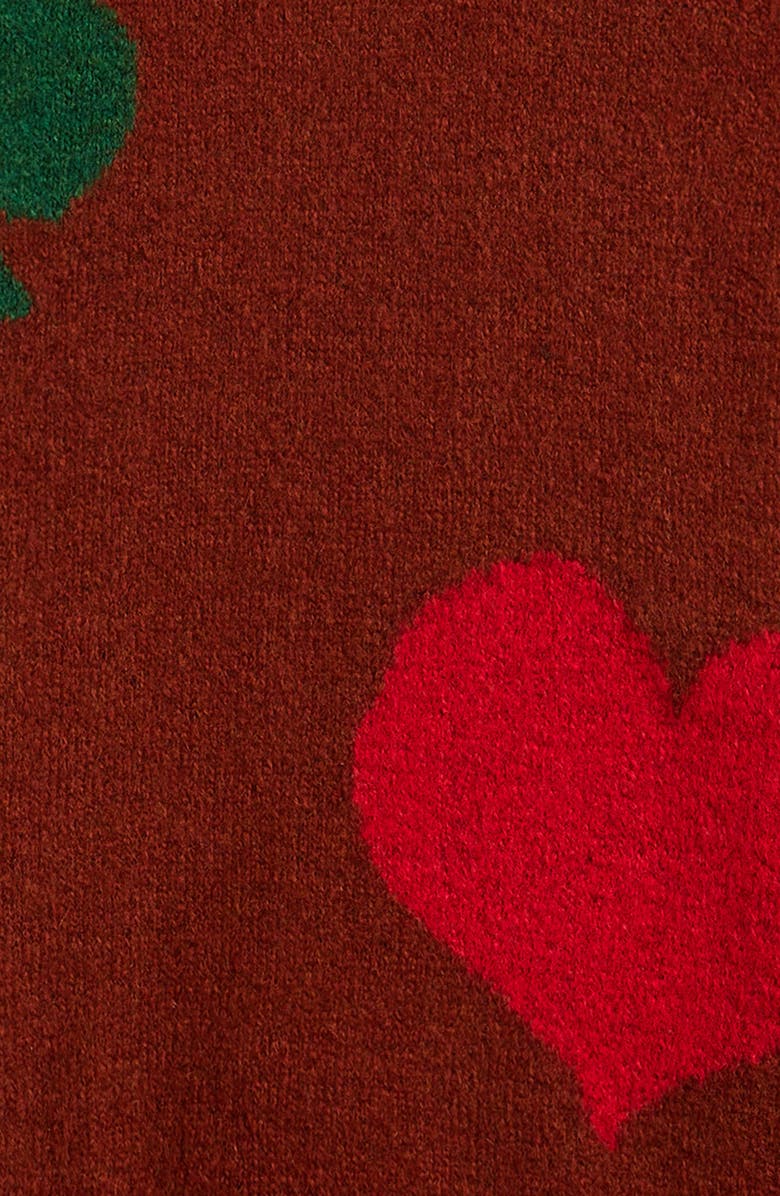 Bobo Choses Kids' Joker Jacquard Crewneck Sweater, Alternate, color, Burgundy Red