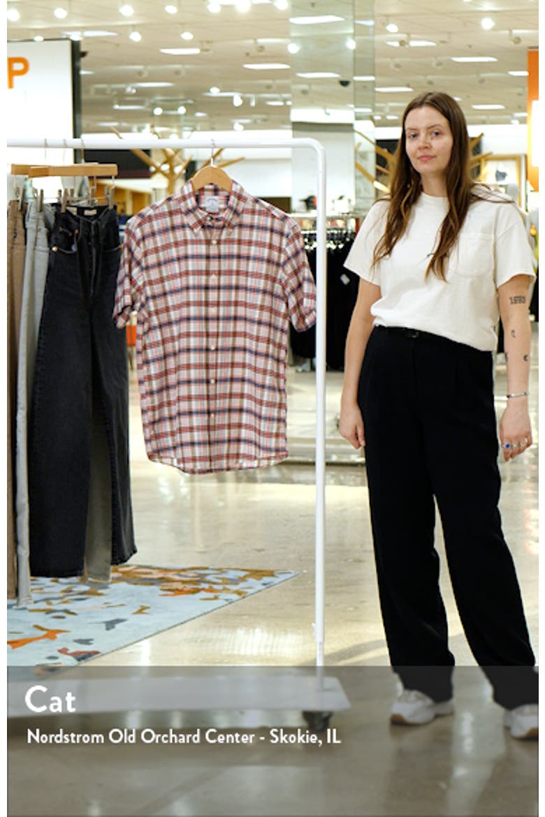 Madras Short Sleeve Plaid Button-Down Shirt video