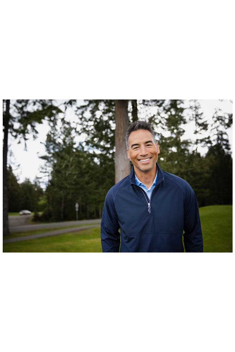 Adapt Knit Quarter Zip Pullover, Alternate, color, NAVY BLUE