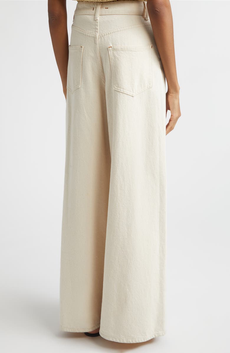 OSSOU Slick High Waist Wide Leg Jeans, Alternate, color, Buff Wash