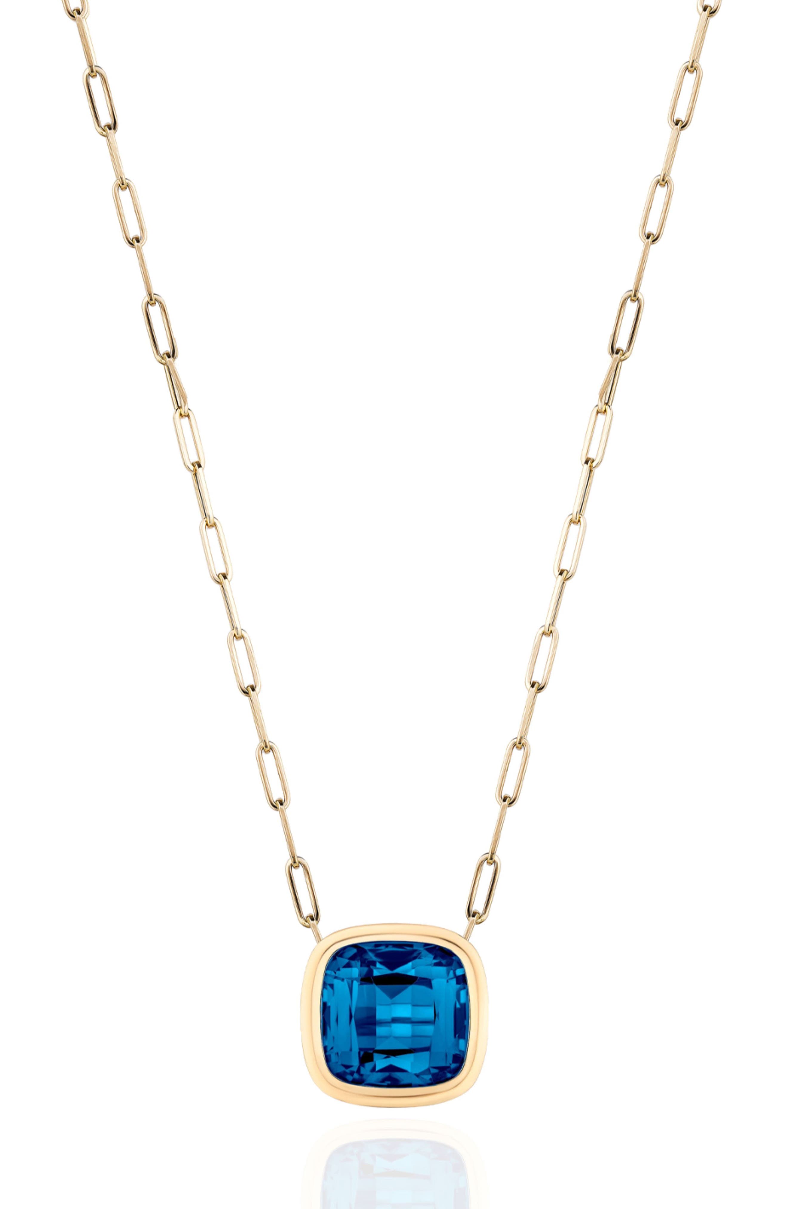 Goshwara Manhattan Cushion Pendant Necklace In Gold