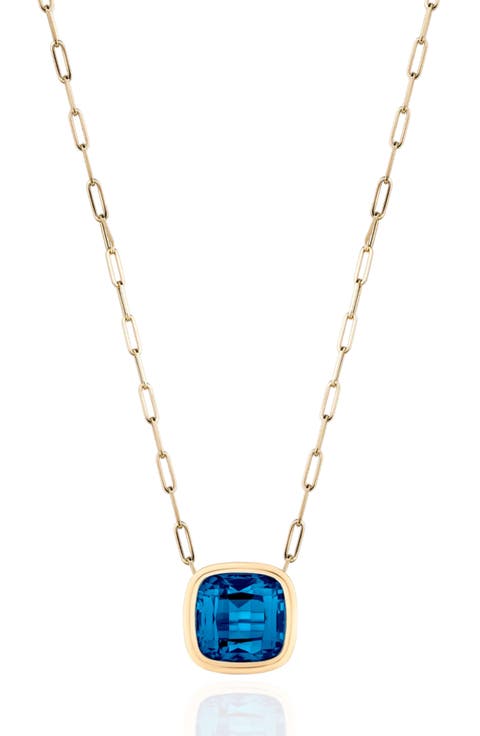 Manhattan Cushion Pendant Necklace