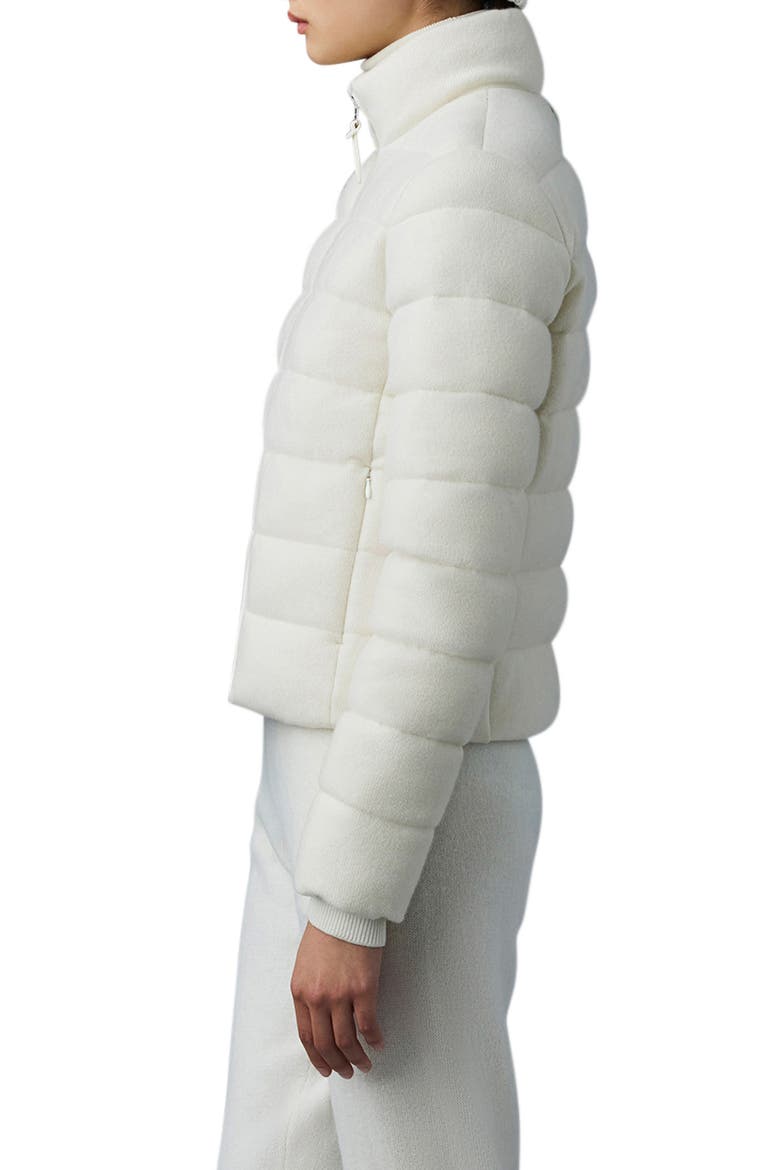 Melia Wool & Cashmere Blend Down Puffer Coat, Alternate, color, CREAM