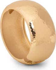 SAACHI Hammered Metal Hinged Cuff Bracelet