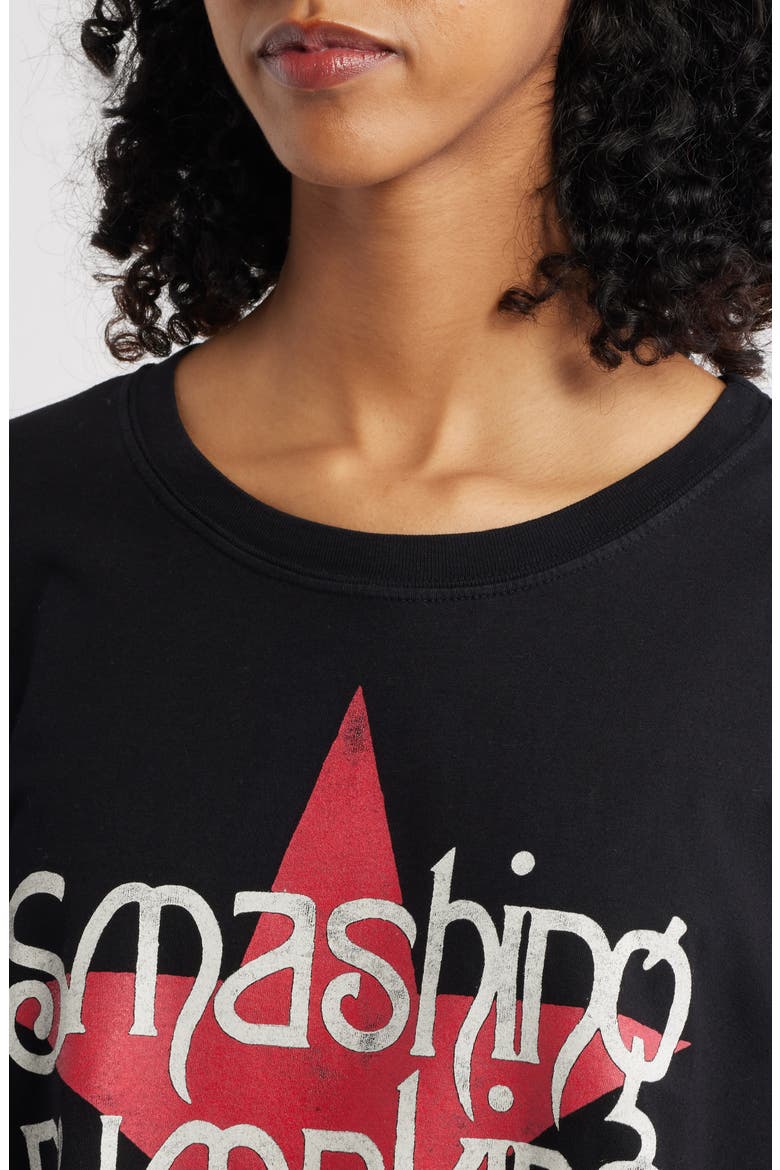 Smashing Pumpkins Big Star Long Sleeve Cotton Graphic T-Shirt, Alternate, color, HOUSE BLACK