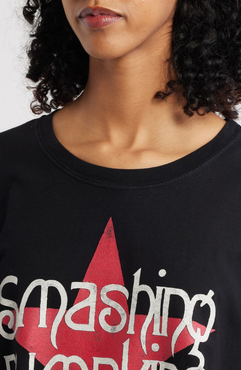 Daydreamer Smashing Pumpkins Big Star Long Sleeve Cotton Graphic T-Shirt, Alternate, color, House Black