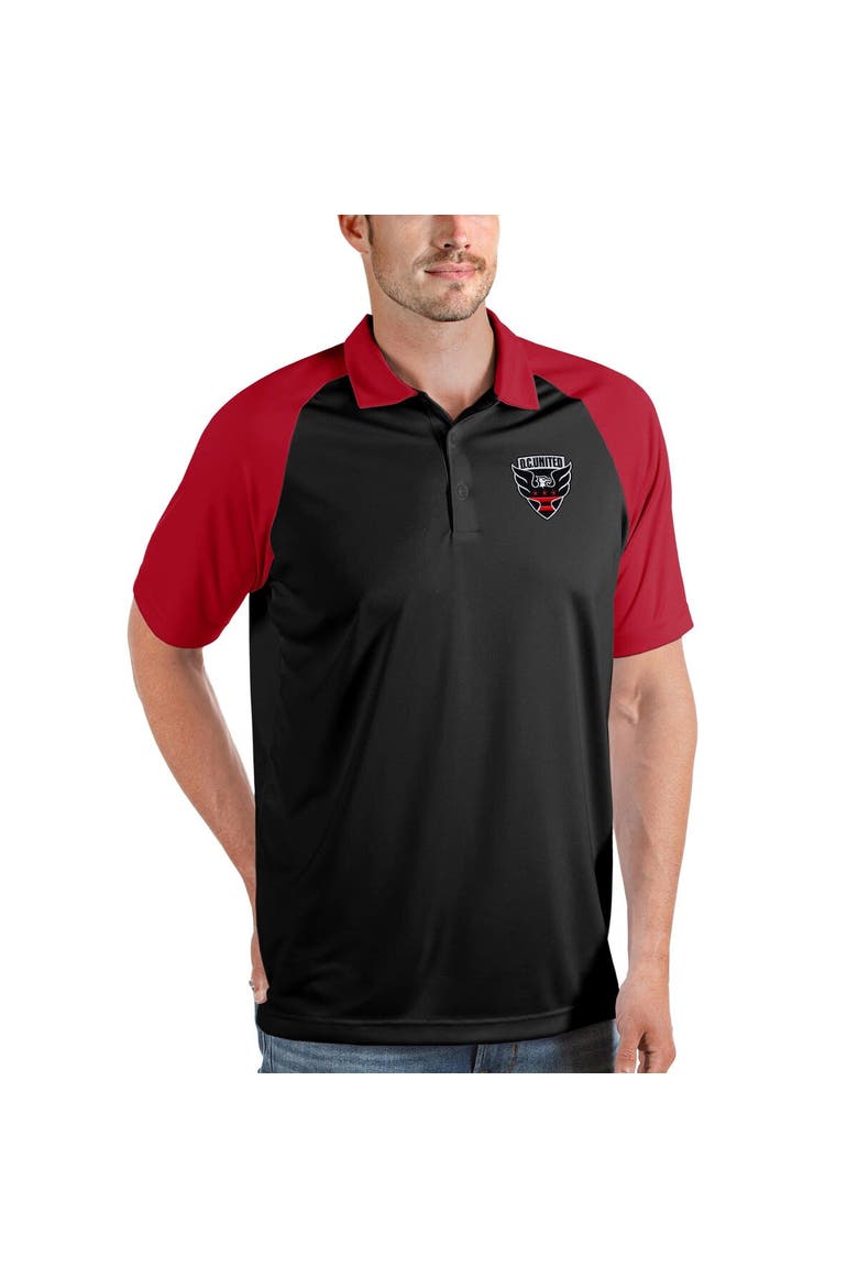 Men's Antigua Black/Red D.C. United Nova Polo, Main, color, Black