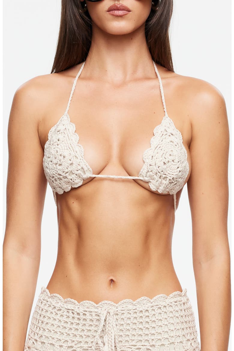 Aylo Cotton Bikini Top, Main, color, SAND