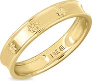 Bony Levy 14K Yellow Gold Floral Stackable Band Ring