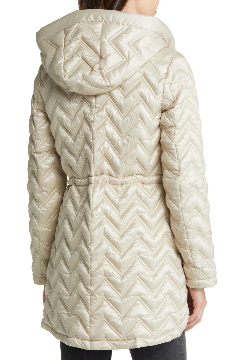 Zigzag Quilt Puffer Jacket, Alternate, color, BISCOTTI