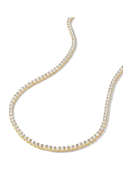 Melinda Maria Grand Heiress Cubic Zirconia Tennis Necklace In Goldhite