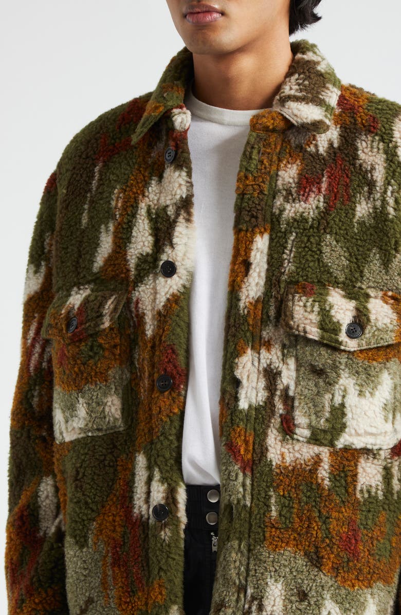 Isabel Marant Kervon Camo Fleece Jacket, Alternate, color, 