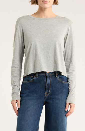 BUCK MASON Boxy Long Sleeve Crop T-Shirt