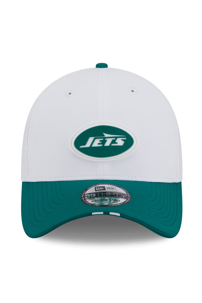 Men's New Era  White/Green New York Jets 2025 NFL Training Camp 39THIRTY Flex Hat, Alternate, color, White