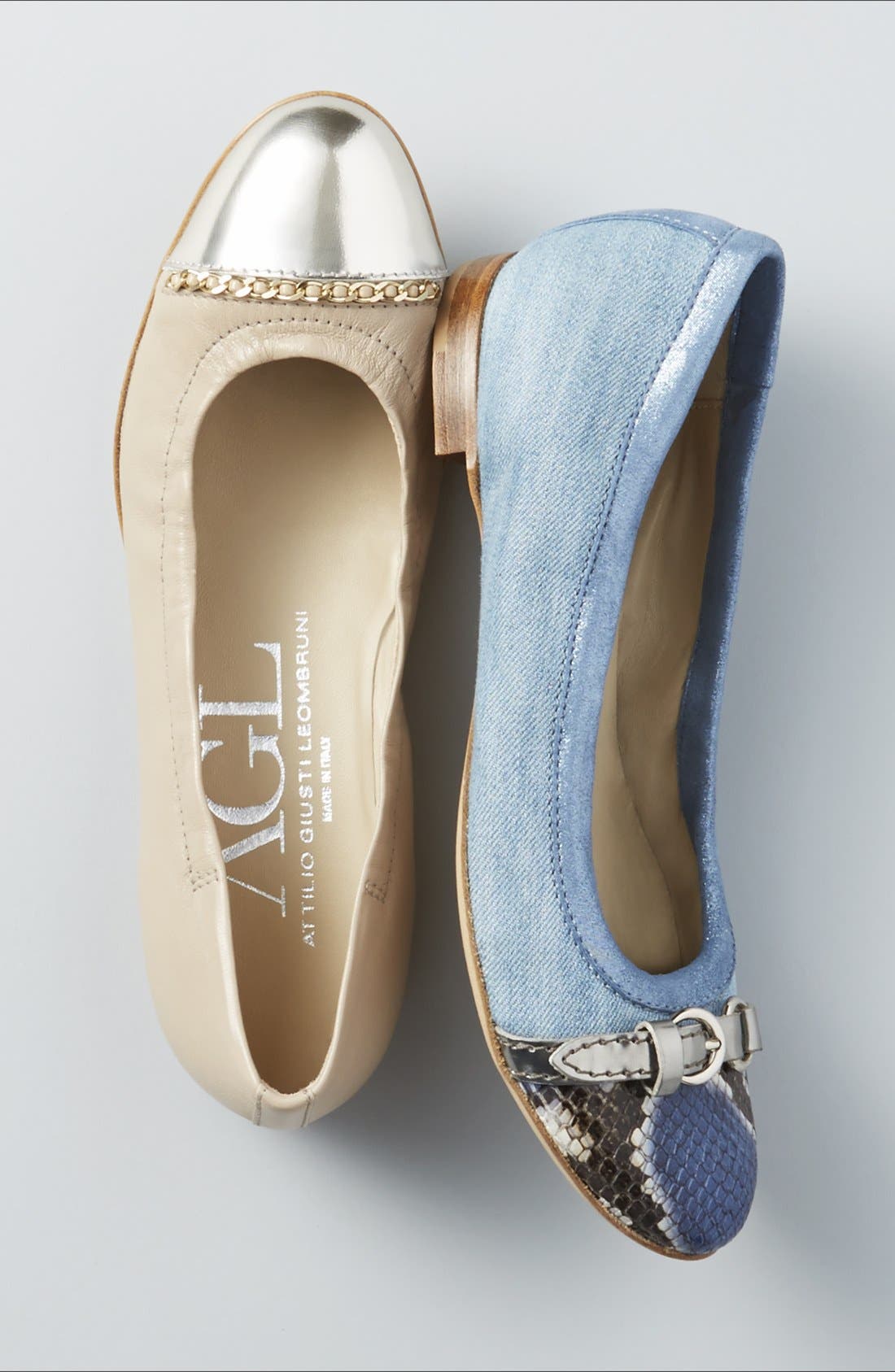 AGL 'Bijoux' Cap Toe Ballet Flat, Alternate, color, 