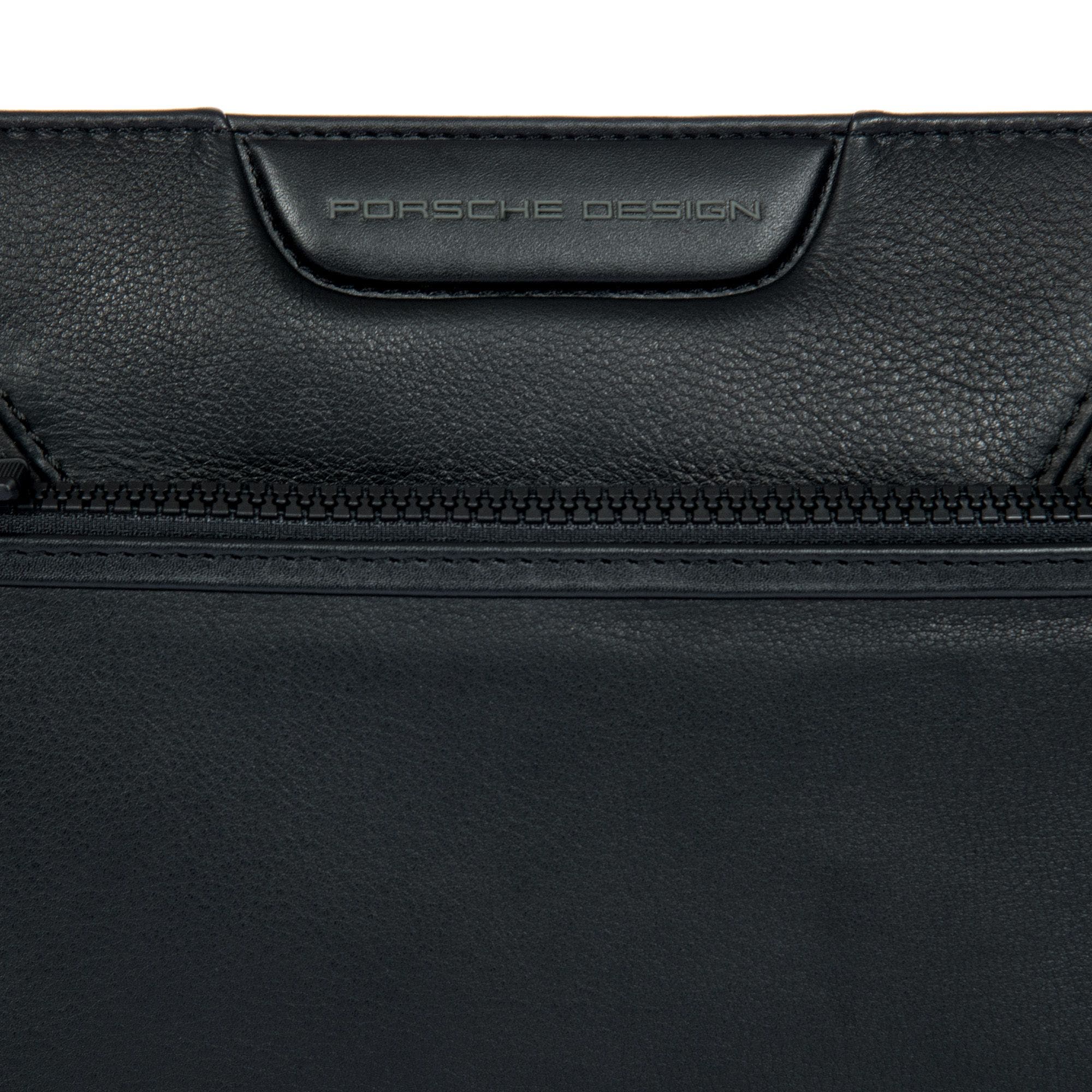 Porsche Design Roadster Leather EVO Clutch Bag with Front Pocket, Alternate, color, Black