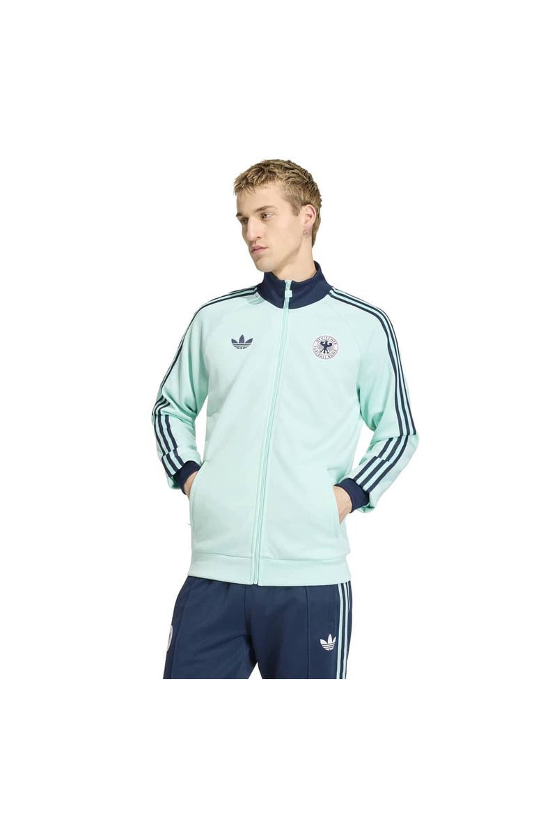 Men's adidas Turquoise Germany National Team Originals Full-Zip Track Jacket, Main, color, Turquoise