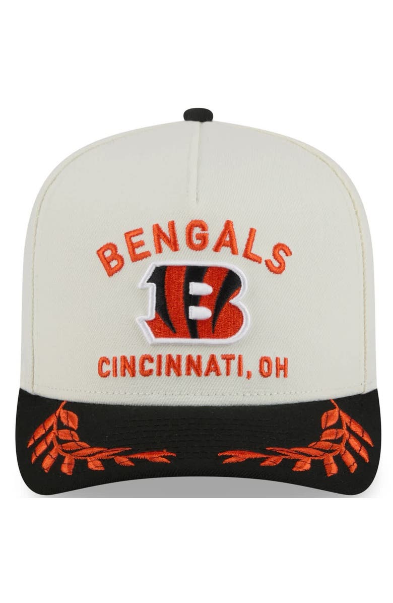 New Era Men's New Era Cream/Black Cincinnati Bengals 2025 NFL Draft A-Frame 9FIFTY Snapback Hat, Alternate, color,