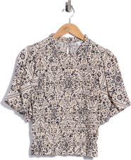 1901 Smocked Peplum Top