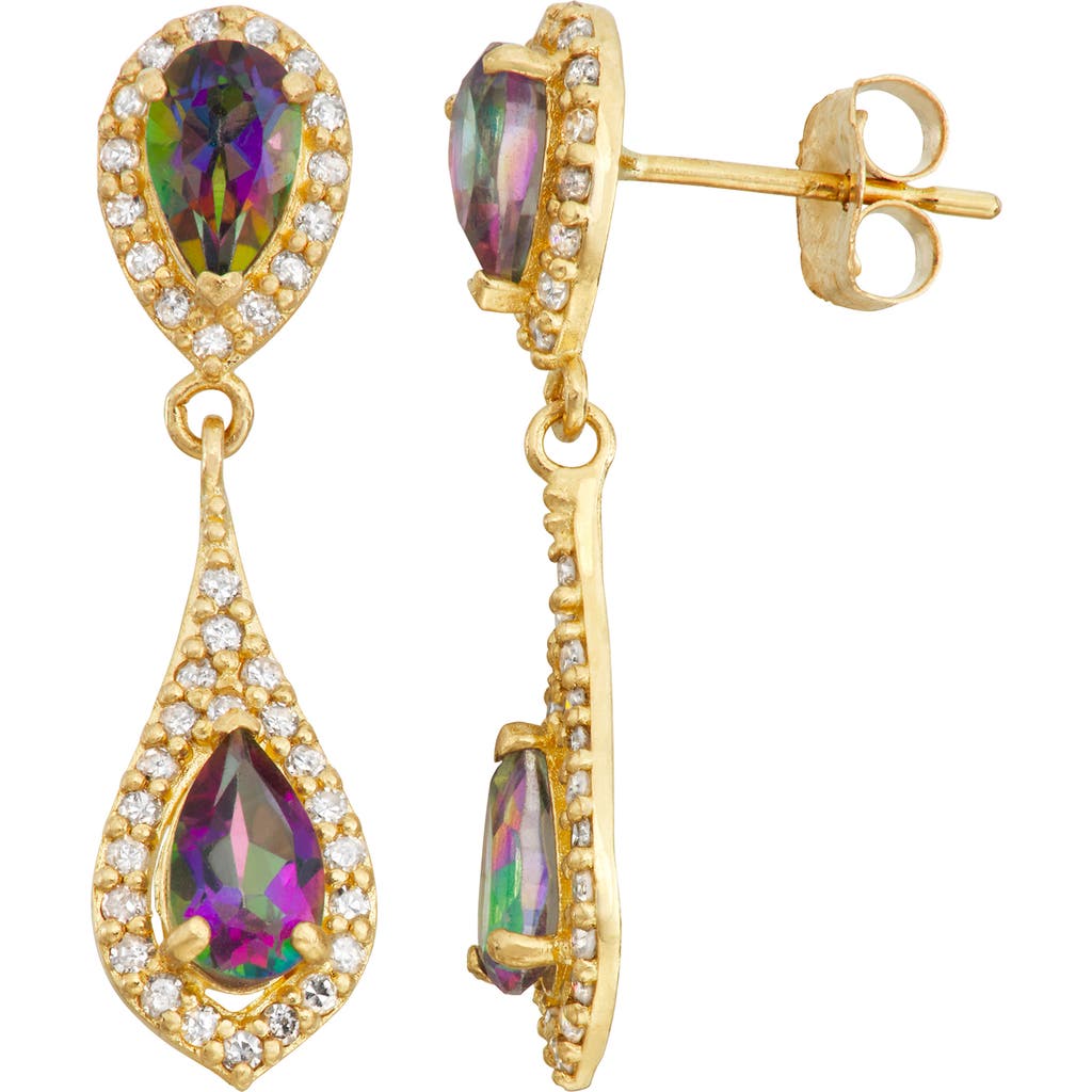 Fzn 10k Gold Pavé Diamond Drop Earrings In Yellow