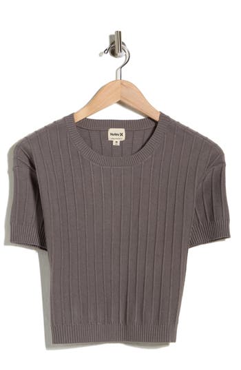 Hurley Daylight Short Sleeve Sweater In Gray