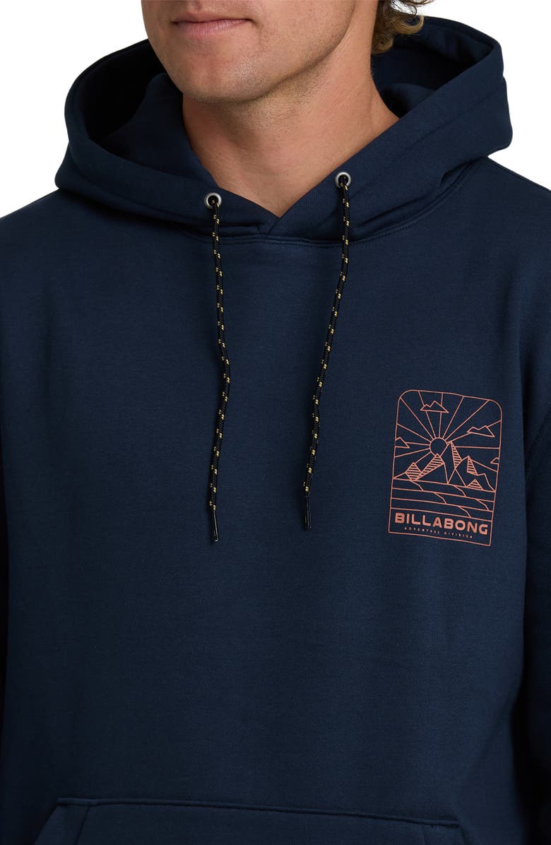 Billabong Compass Fleece Graphic Hoodie, Alternate, color, Navy