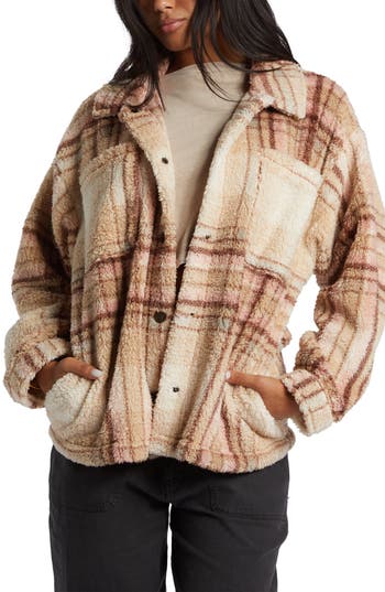 BILLABONG BILLABONG SUNDOWN HIGH PILE FLEECE SNAP-UP JACKET 