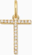 Oradina 14K Gold My Letter Diamond Pendant Charm