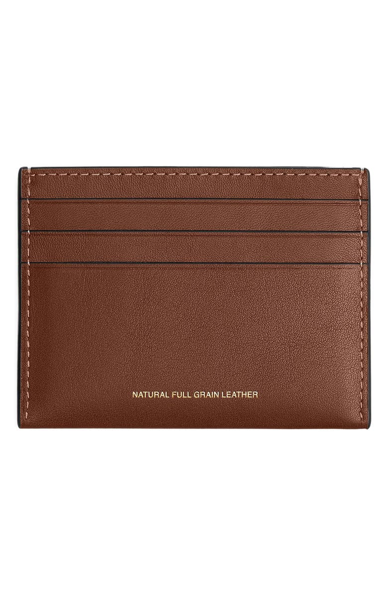 COACH Leather Card Case, Alternate, color, Redwood.