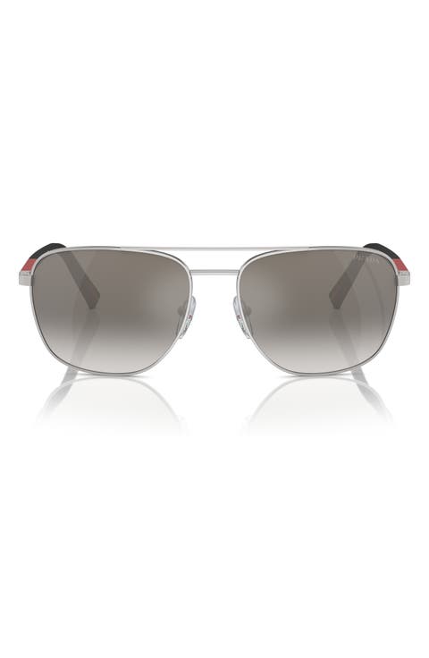 60mm Gradient Oval Sunglasses