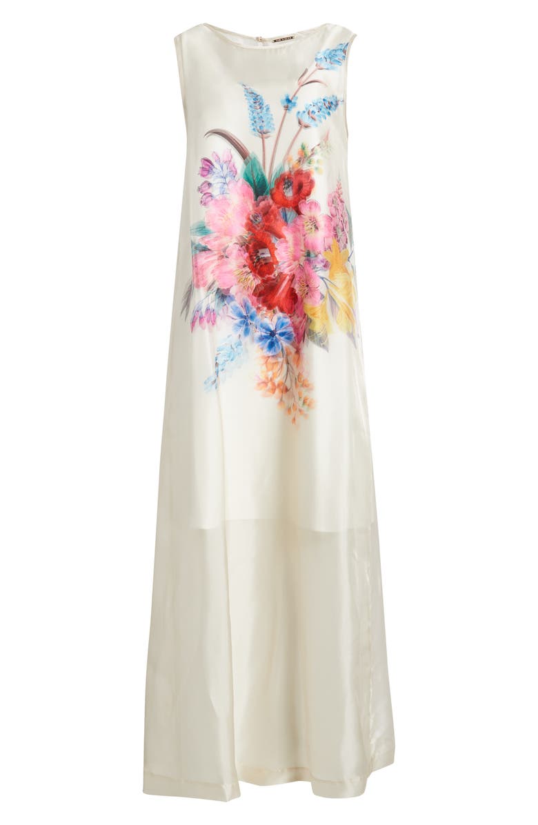 Elie Tahari The Alexis Floral Print Satin Dress, Main, color, 