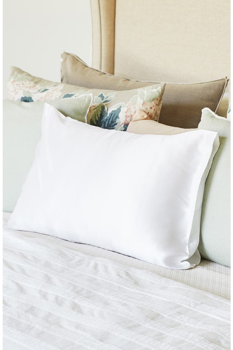 Silversilk Pillowcase, Alternate, color, WHITE