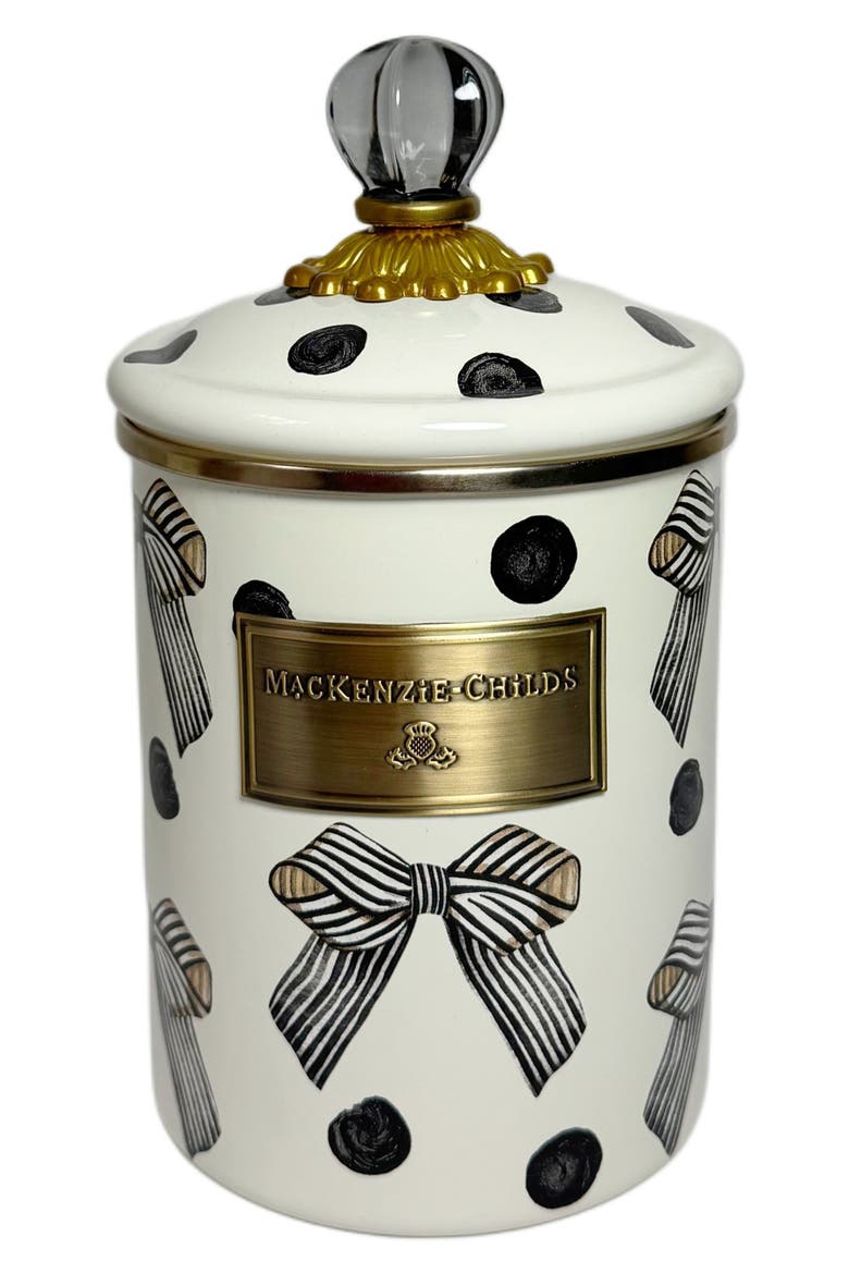 Pretty as a Bow Medium Canister, Alternate, color, WHITE