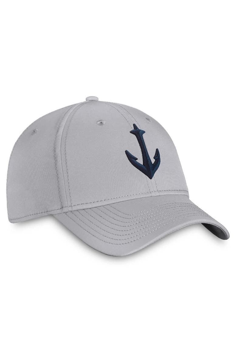 FANATICS Men's Fanatics Branded Gray Seattle Kraken Secondary Logo Flex Hat, Alternate, color, Gray