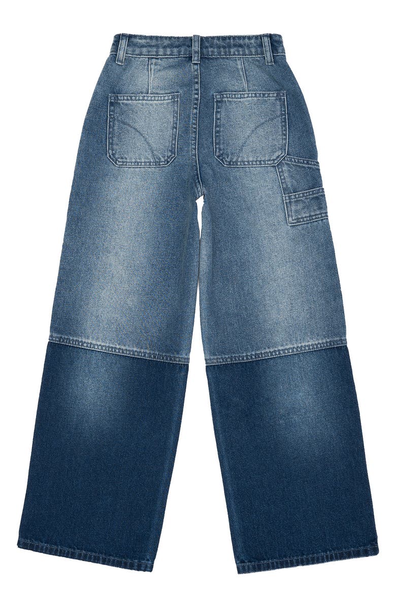 Joe's Kids' Mia Two-Tone Wide Leg Jeans, Alternate, color, 