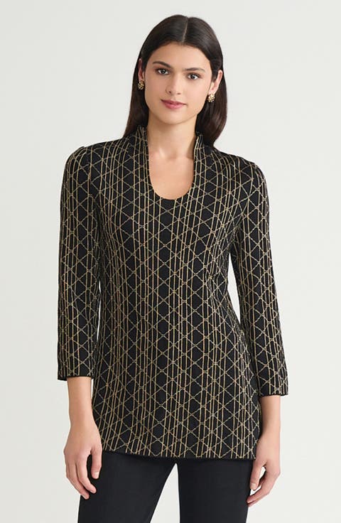 Art Deco Lurex Soft Knit Tunic