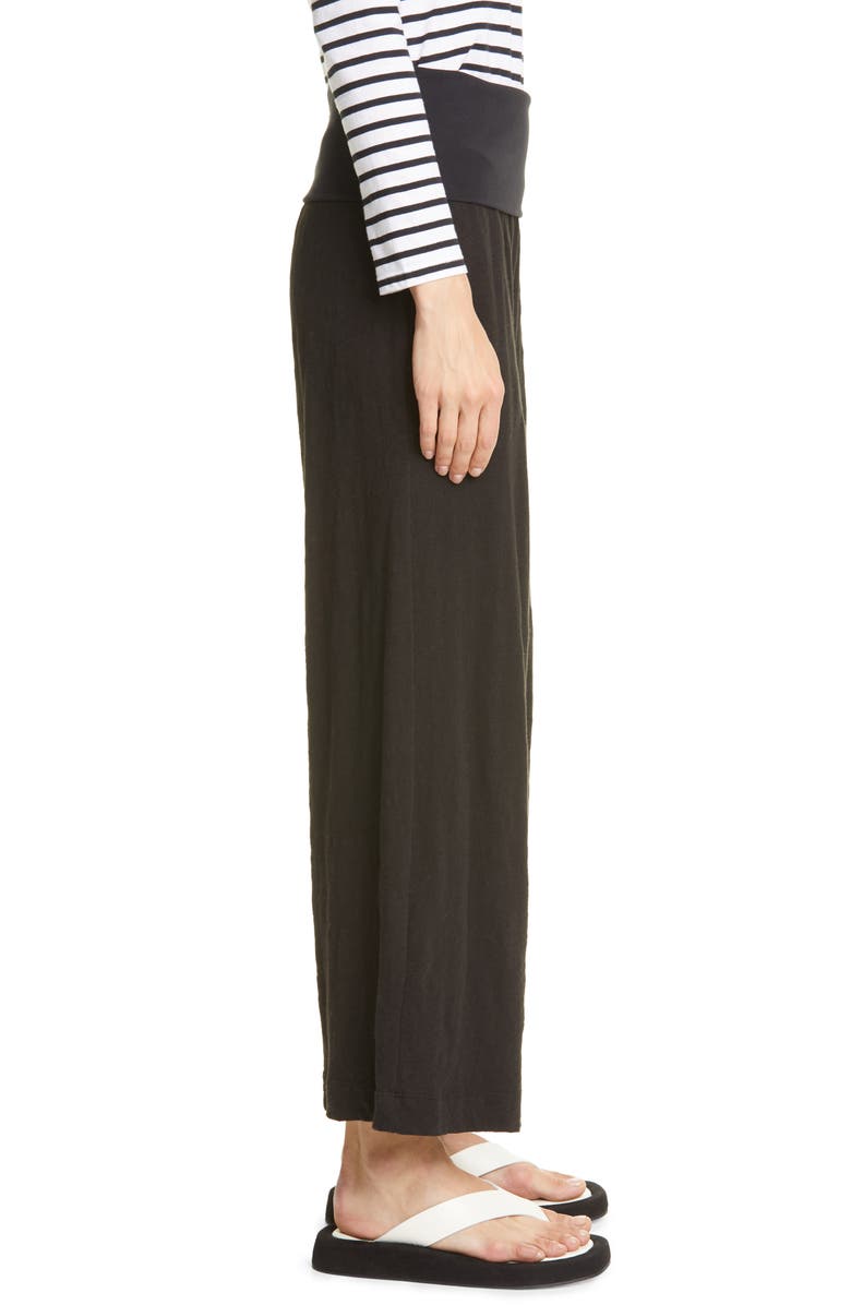 ATM Anthony Thomas Melillo Foldover Waist Wide Leg Slub Jersey Pants, Alternate, color,