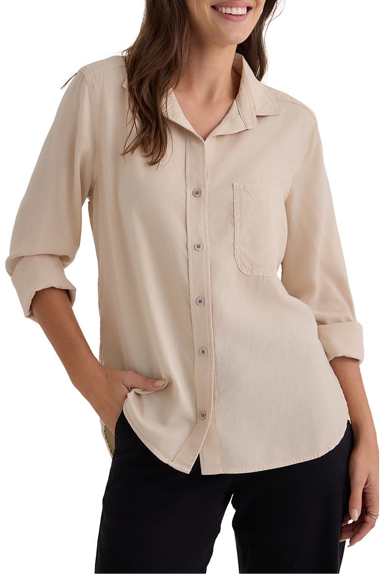 Shirttail Button-Up Shirt, Main, color, MOON STONE