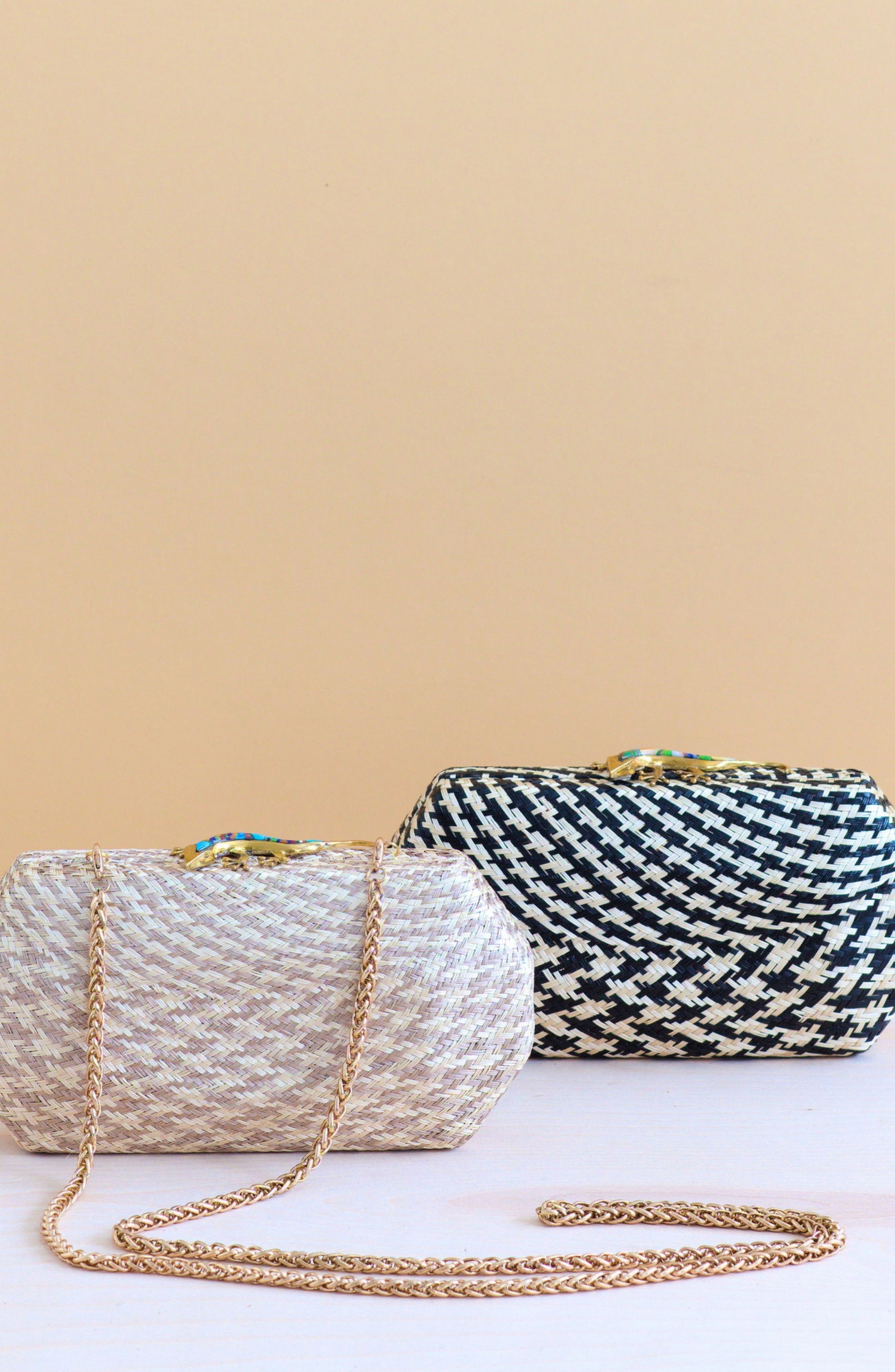 LIKHA Houndstooth Octagon Clutch, Alternate, color, Dusty Rose