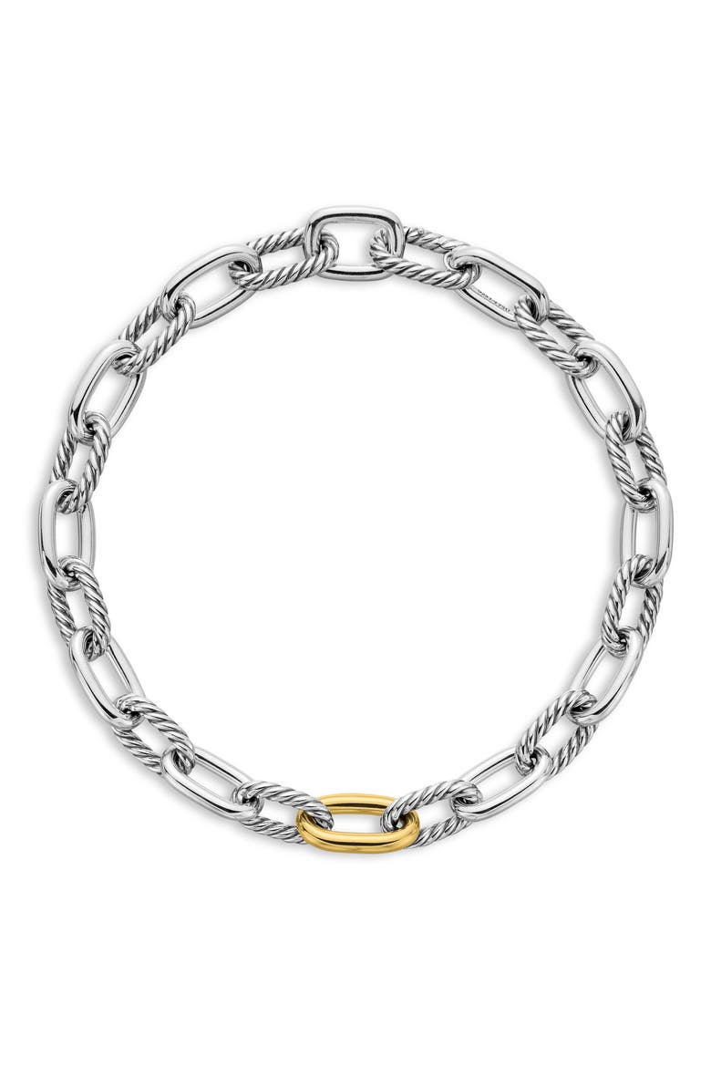 DY Madison® Chain Necklace in Sterling Silver with 18K Yellow Gold, 13.5mm, Alternate, color, SILVER/ GOLD