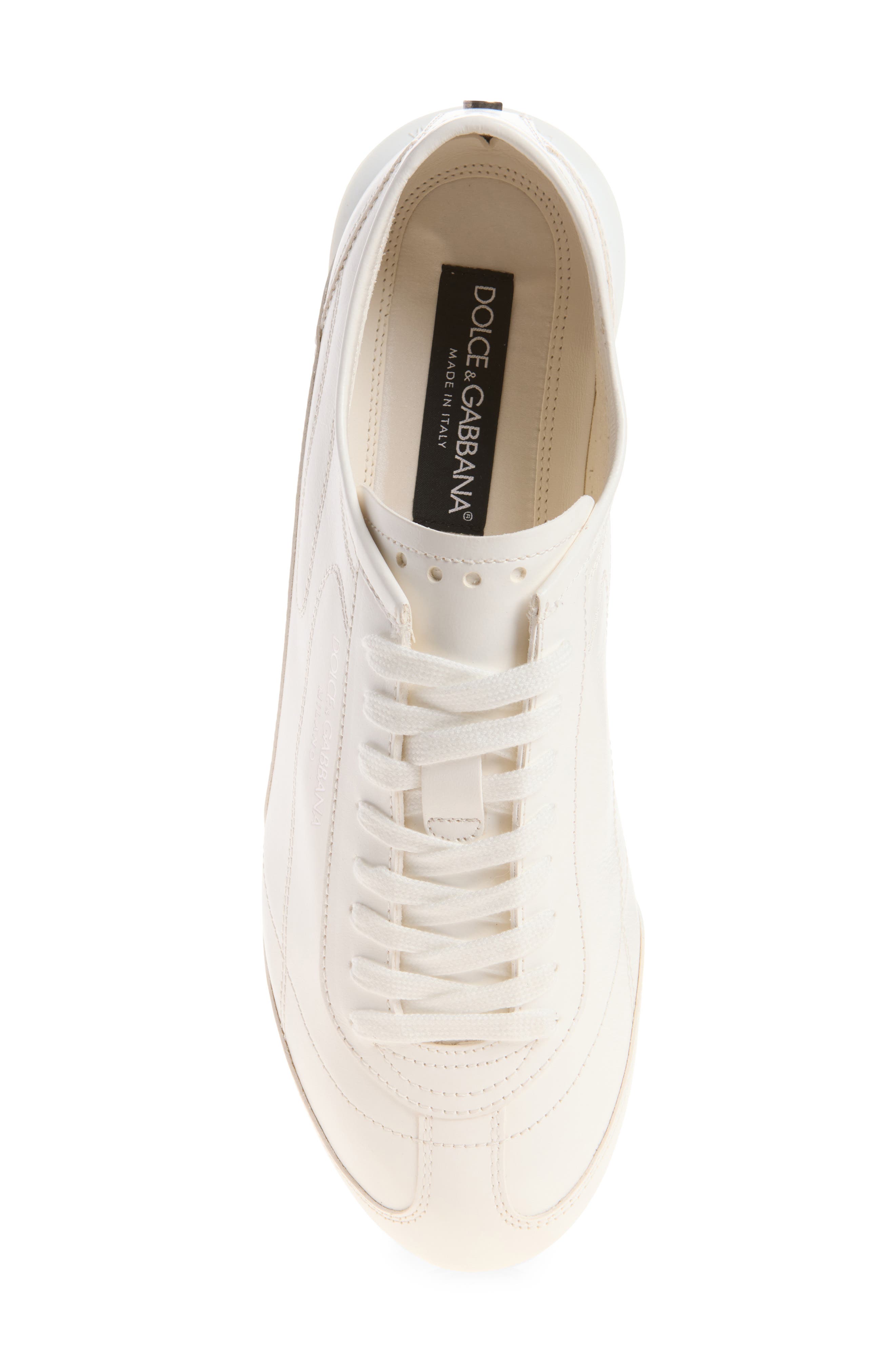 Leather Sneaker, Alternate, color, BIANCO