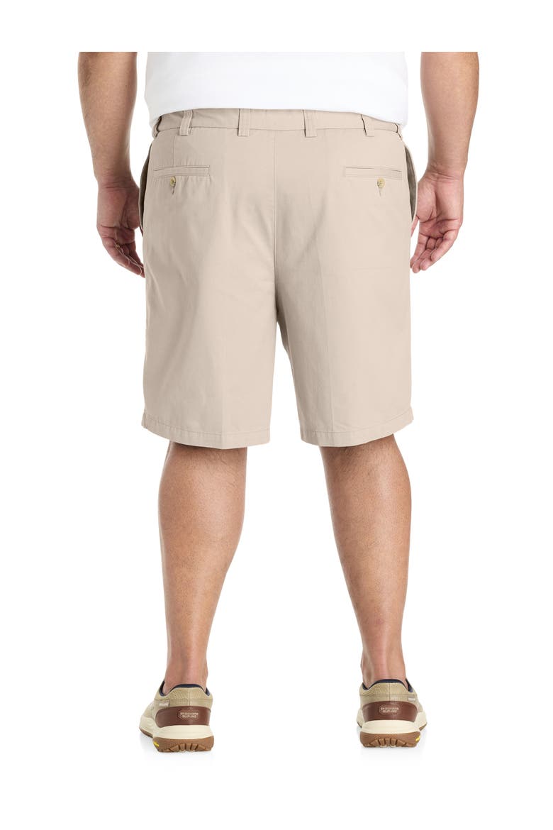 Big & Tall Waist-Relaxer Pleated Shorts, Alternate, color, STONE