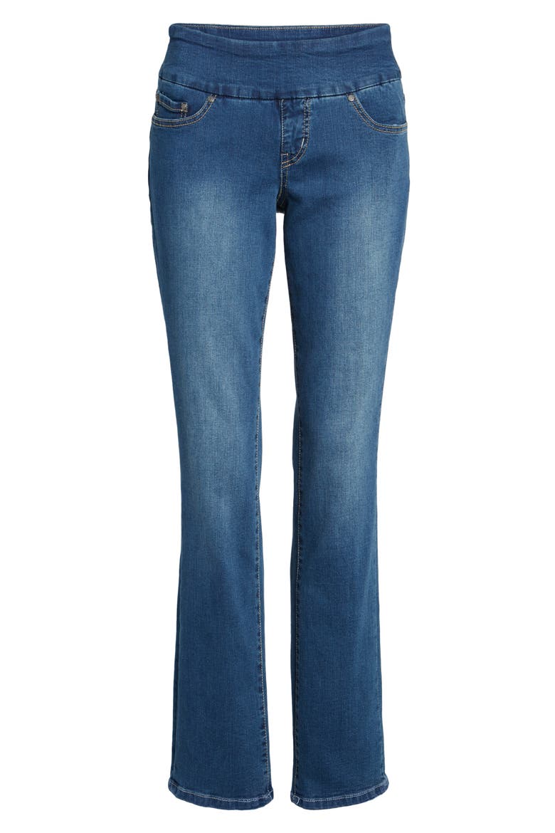 Jeans Peri Pull-On Straight Leg Jeans, Alternate, color, MEDIUM INDIGO