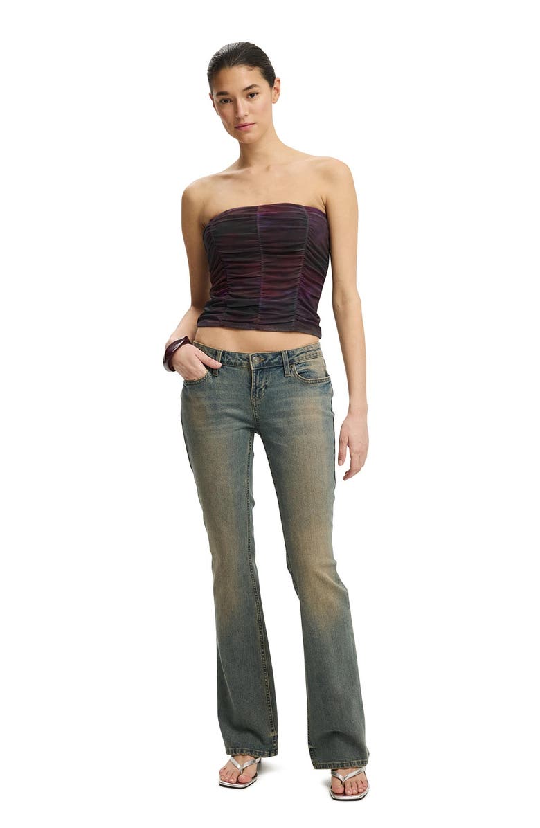 Cotton On Women's Cara Corset Bandeau, Alternate, color, Mira Berry Blurred